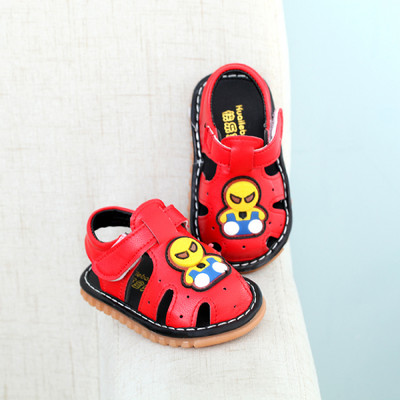 Модерни бебешки сандали от изкуствена кожа с равна подметка