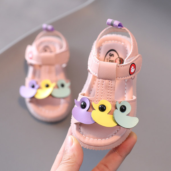 Sandale de vară din piele artificială pentru bebeluși cu velcro