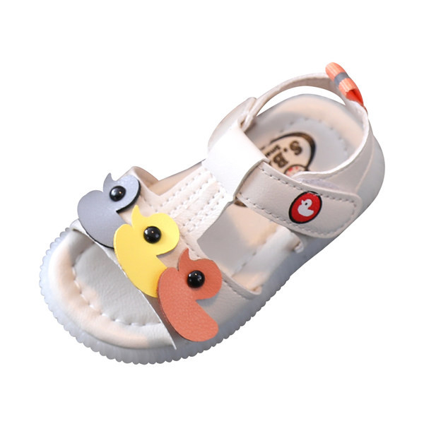 Sandale de vară din piele artificială pentru bebeluși cu velcro