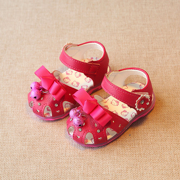 Sandale bebelusi cu element metalic si panglica pentru fete