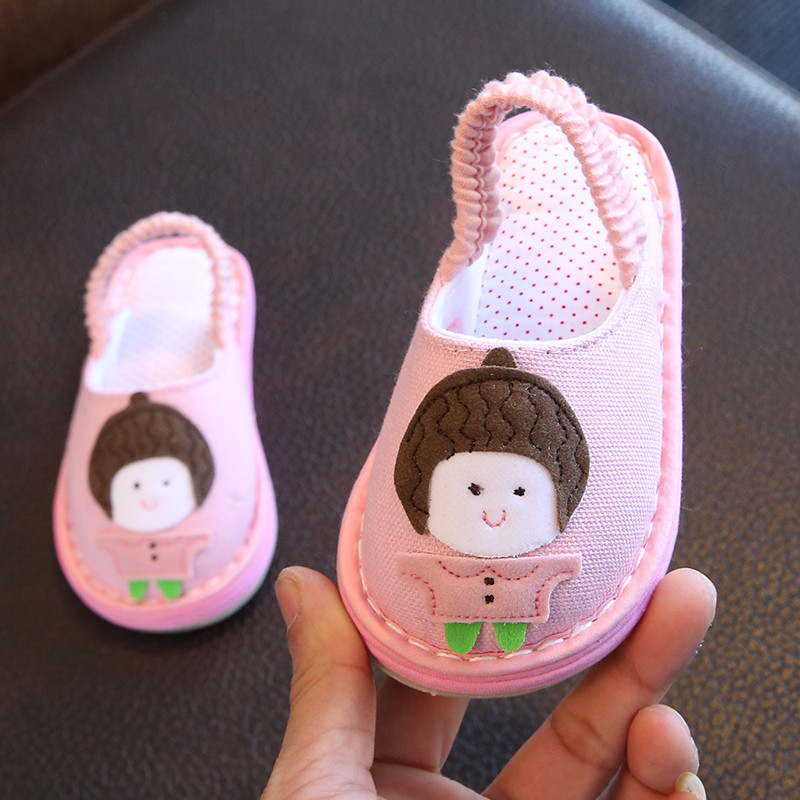 Sandale textile pentru bebelusi cu elastic