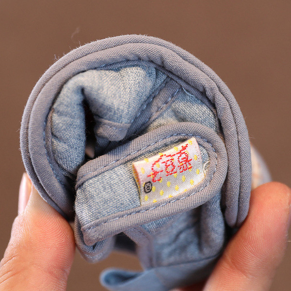 Pantofi pentru bebelusi din material textil cu talpa moale