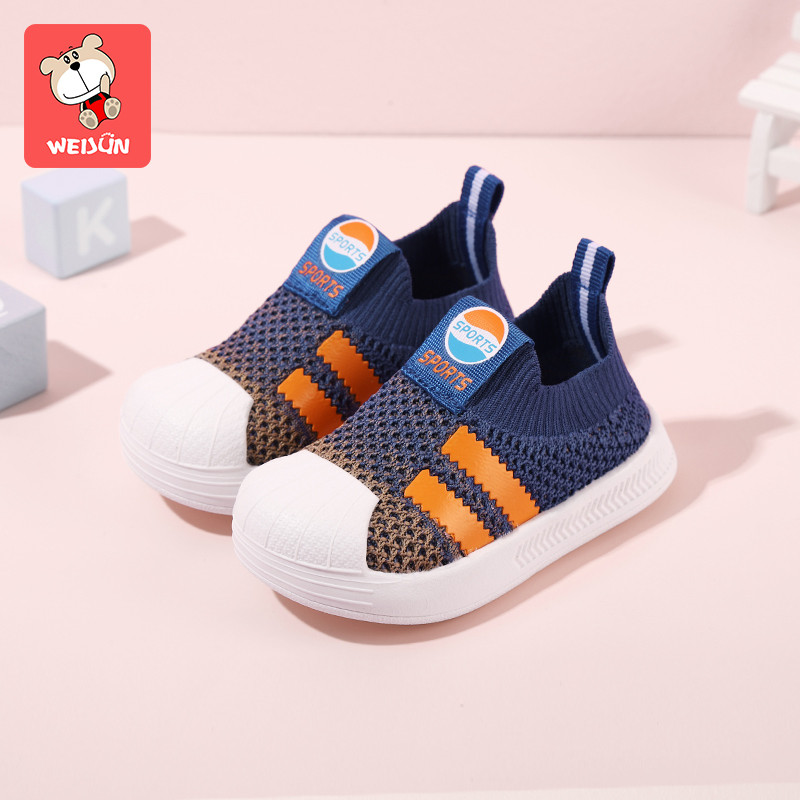 Pantofi bebe tip soseta cu talpa moale