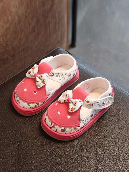 Pantofi din material primavara bebelusi