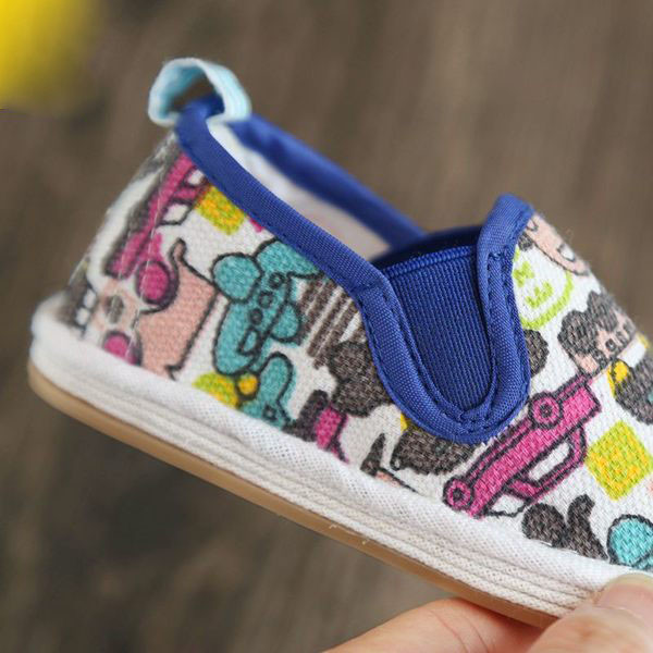 Pantofi colorati din panza pentru bebelusi pentru baieti sau fete