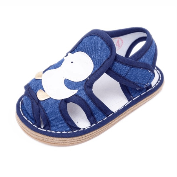 Sandale din stofa pentru bebelusi cu autocolante