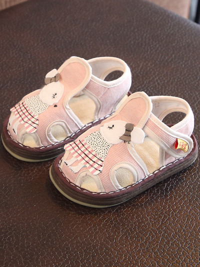 Текстилни бебешки сандали от плат за момиче