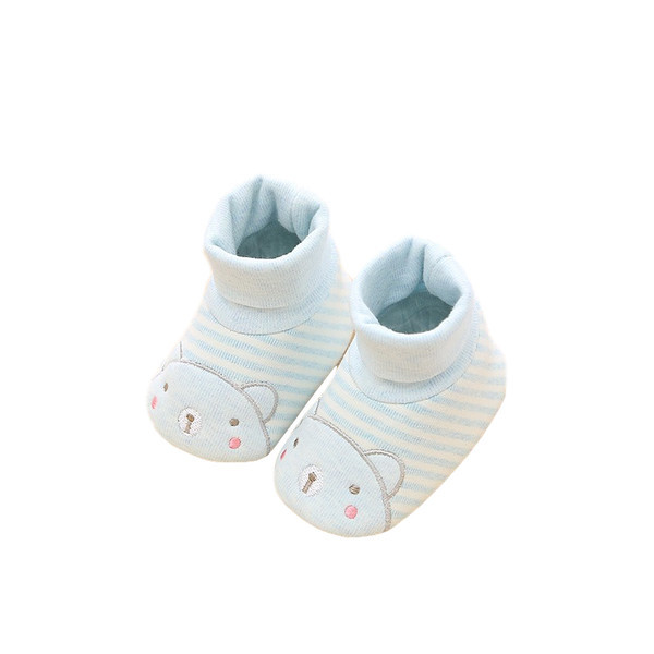 Cizme bebelusi cu broderie si cravate - tip soseta