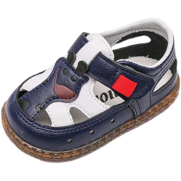 Sandale casual pentru bebelusi din piele ecologica cu autocolante in mai multe culori