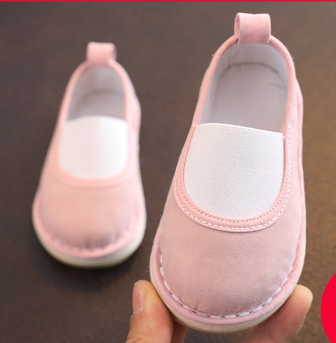 Pantofi textile pentru bebelusi cu elastic - model unisex