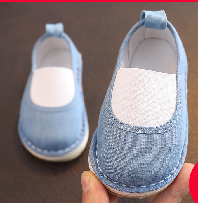 Pantofi textile pentru bebelusi cu elastic - model unisex