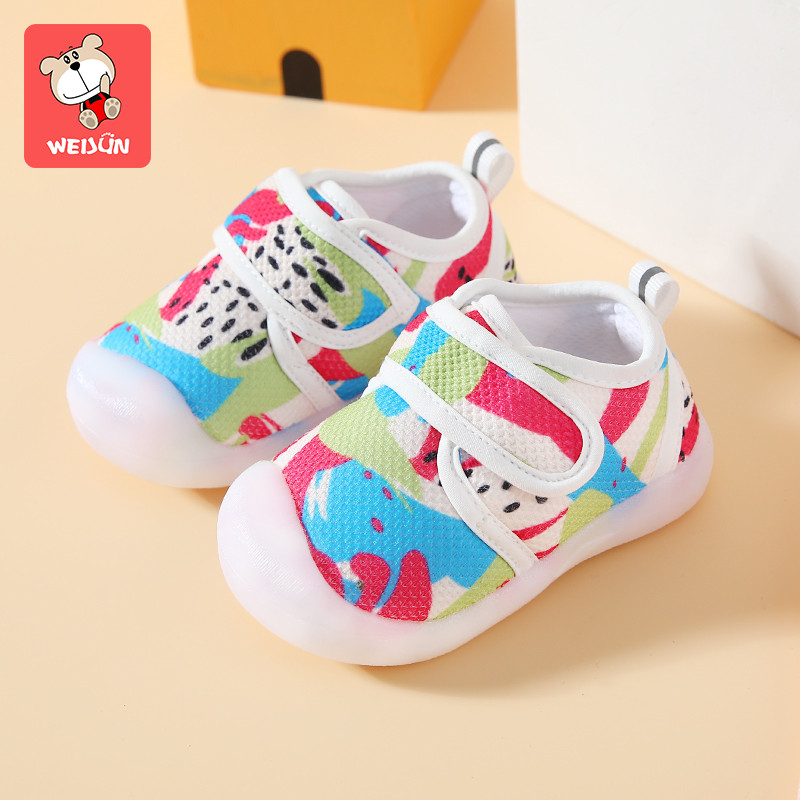 Pantofi respirabili pentru bebelusi cu plasturi si talpa moale