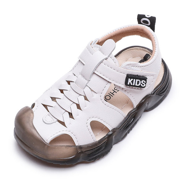 Model nou de sandale bebelusi din piele ecologica cu talpa moale pentru baieti