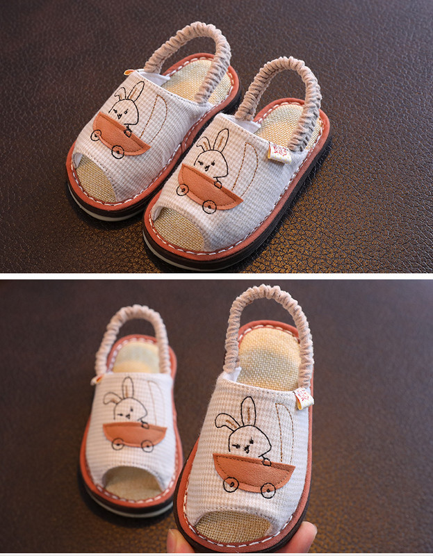 Sandale textile pentru bebelusi cu aplicatie si elastic