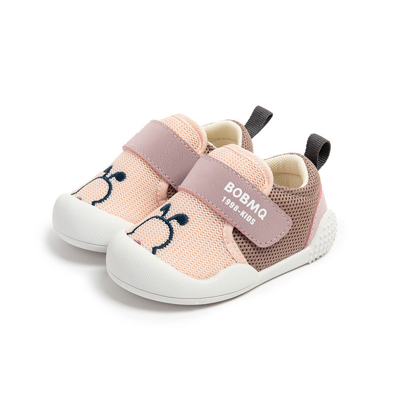 Pantofi respirabili pentru bebeluși cu petice și talpă plată