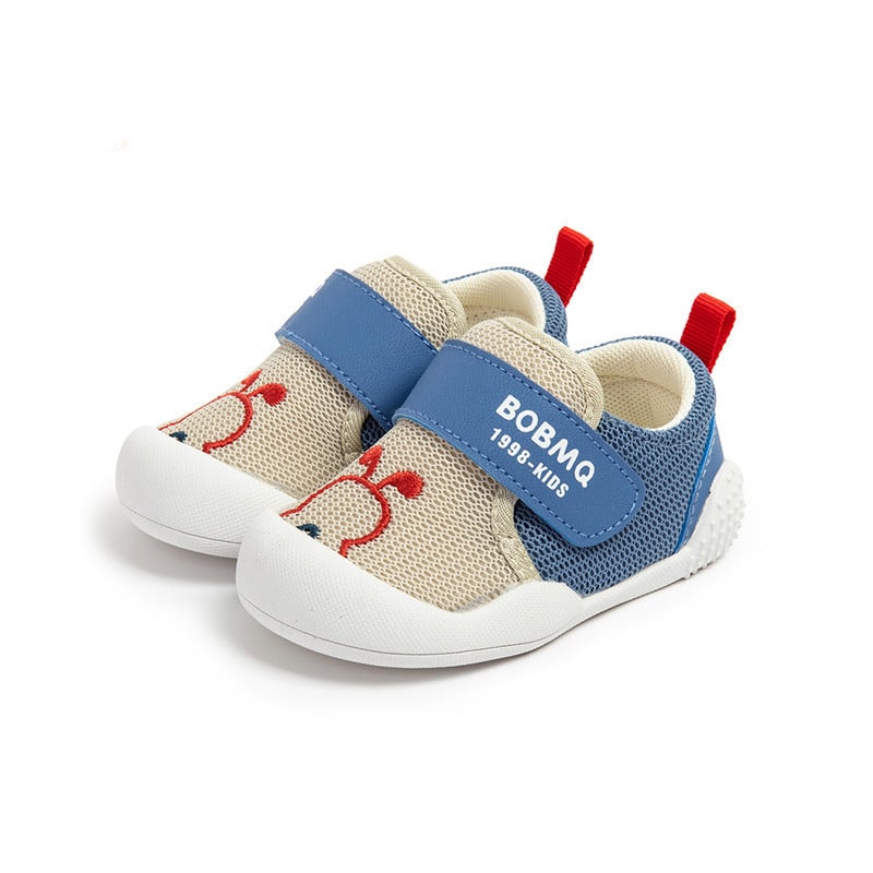 Pantofi respirabili pentru bebeluși cu petice și talpă plată