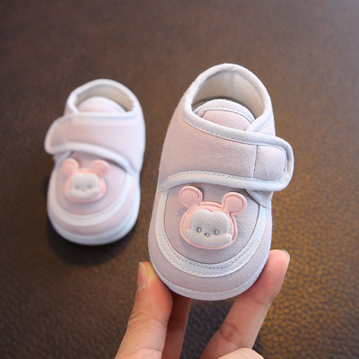 Pantofi bebelusi cu petice si aplicatie 6-12 luni