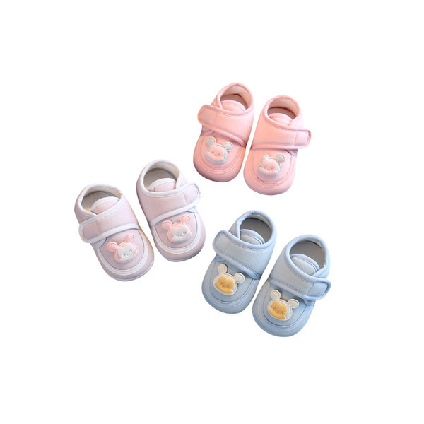 Pantofi bebelusi cu petice si aplicatie 6-12 luni