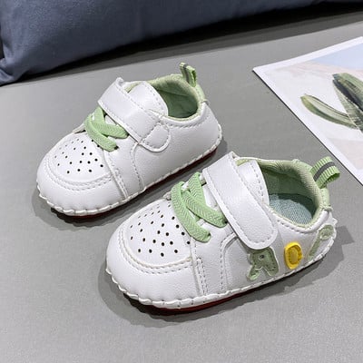 Нов модел бебешки дишащи обувки от еко кожа с мека подметка