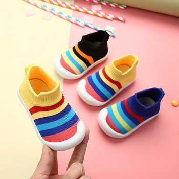 Παιδικά  βρεφικά παπούτσια πρώτα βήματα αναπνεύσιμα σε στυλ κάλτσα