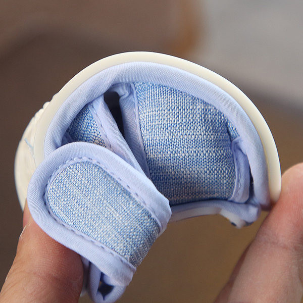 Sandale de vara din stofa bebelusi cu element 3D