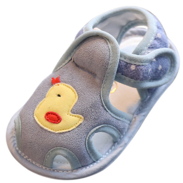 Sandale textile pentru bebelusi cu aplicatie de rata