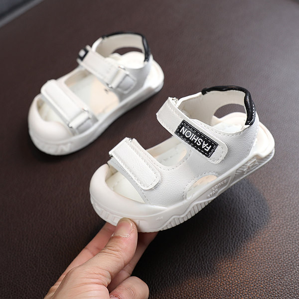 Sandale din imitatie de piele cu talpa de cauciuc - model unisex