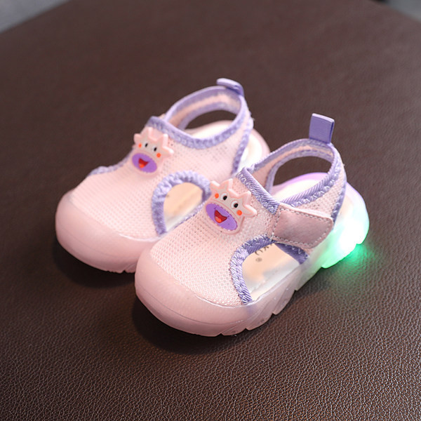 Sandale textile de vara cu talpa cauciucata luminoasa