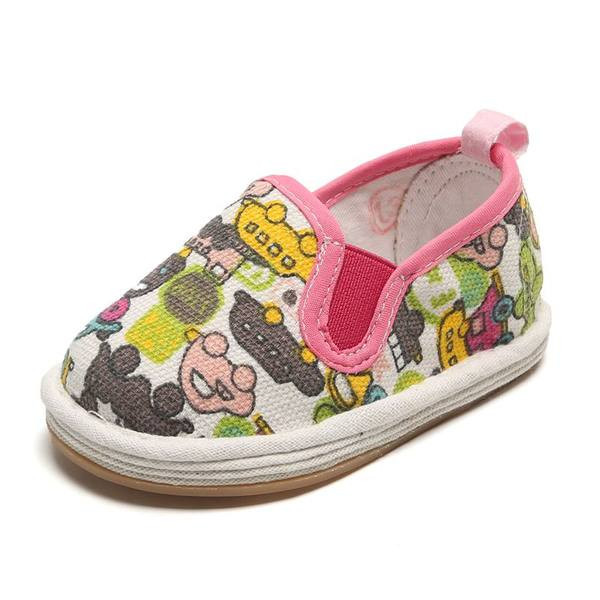 Pantofi colorati pentru bebelusi cu talpa moale pentru fete