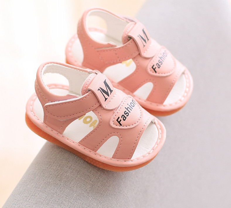 Sandale din piele pentru bebelusi cu autocolante pentru fete si baieti