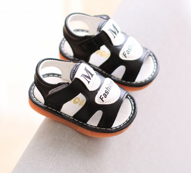 Sandale din piele pentru bebelusi cu autocolante pentru fete si baieti
