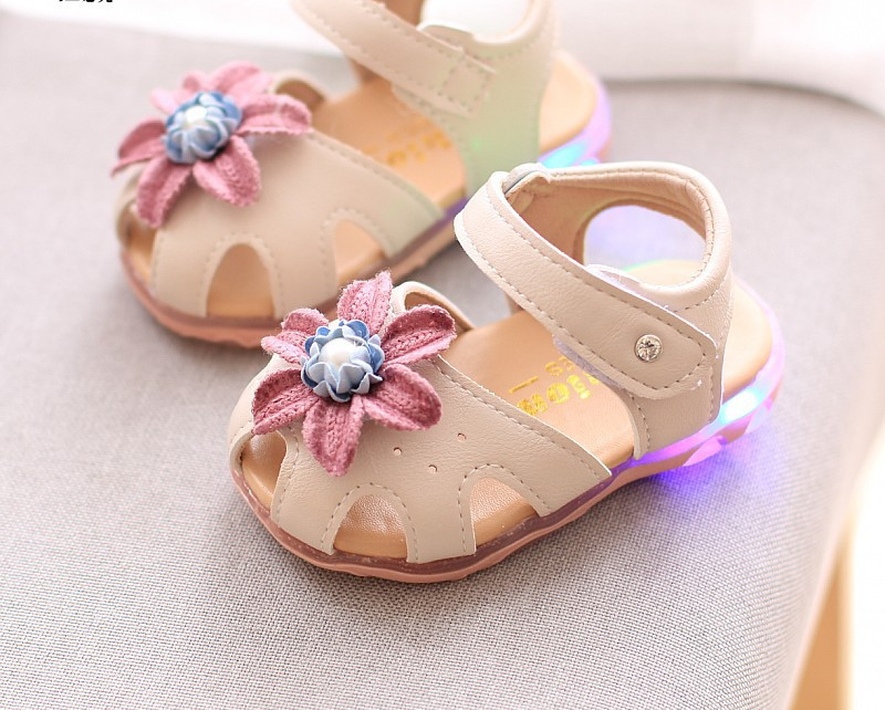 Sandale de vara model nou din piele ecologica cu o floare