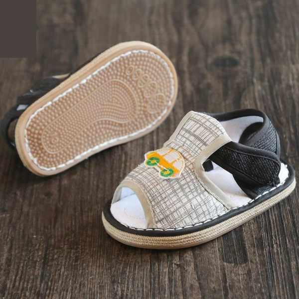 Sandale de pânză pentru copii cu petice și talpă moale