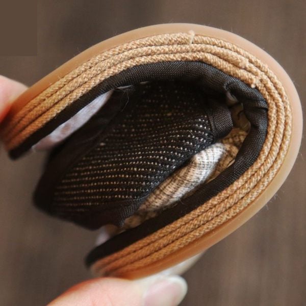 Sandale de pânză pentru copii cu petice și talpă moale