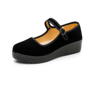 Pantofi casual dama cu catarama - de culoare neagra