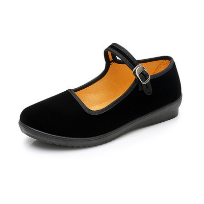 Pantofi casual dama cu catarama - de culoare neagra