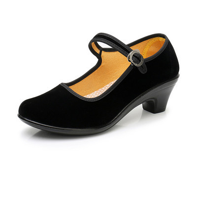 Pantofi casual dama cu catarama - de culoare neagra