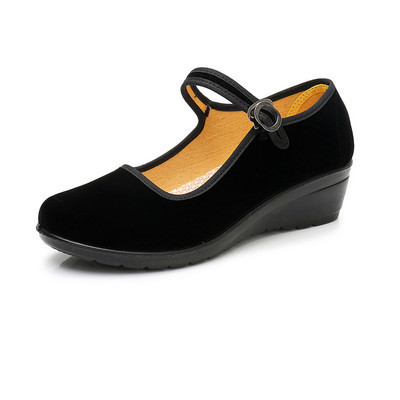 Pantofi casual dama cu catarama - de culoare neagra