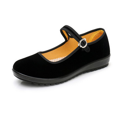 Pantofi casual dama cu catarama - de culoare neagra
