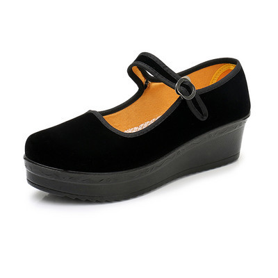 Pantofi casual dama cu catarama - de culoare neagra