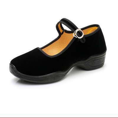 Pantofi casual dama cu catarama - de culoare neagra