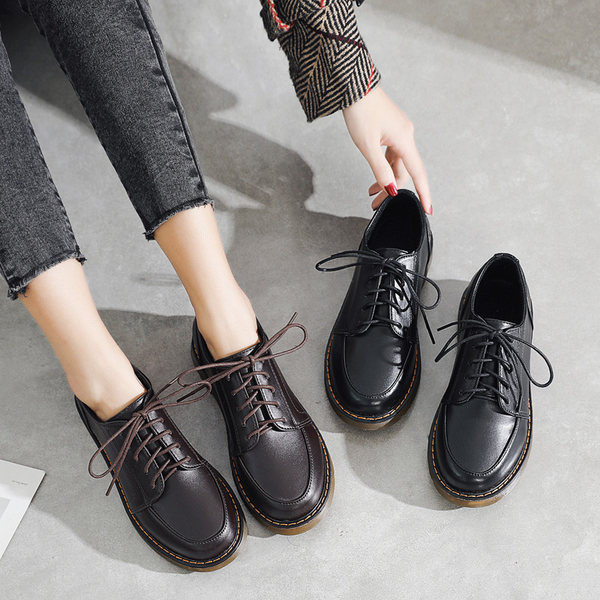 Pantofi casual dama stil retro cu sireturi