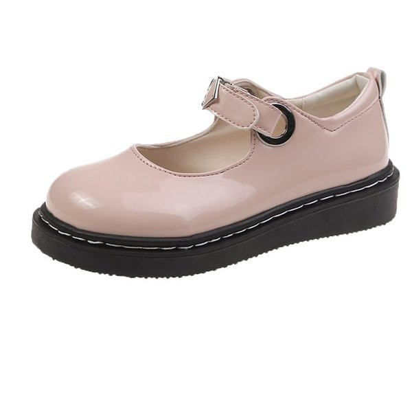 Pantofi casual dama din piele lacuita cu catarama