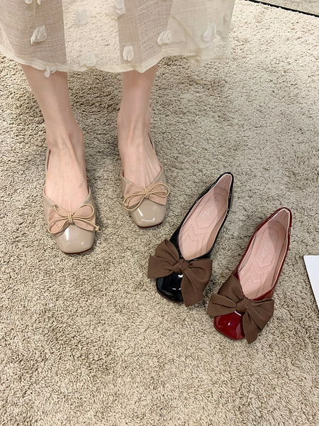 Pantofi de dama cu panglica si talpa plata in diferite culori