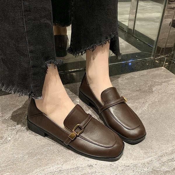 Pantofi casual dama din piele ecologica - stil retro