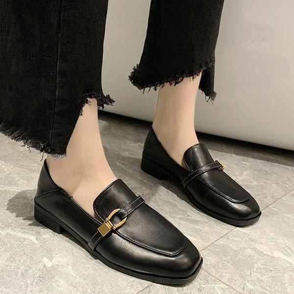 Pantofi casual dama din piele ecologica - stil retro