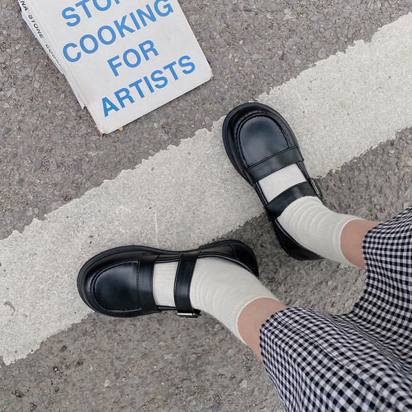 Pantofi casual de dama din imitatie de piele cu catarama