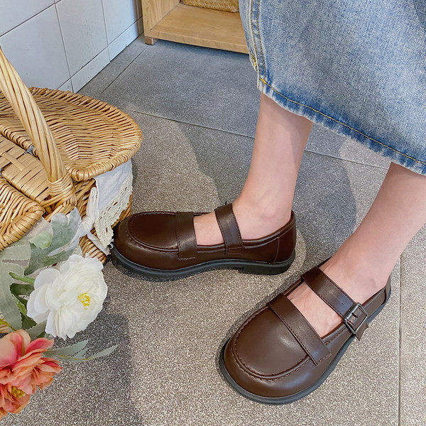 Pantofi casual de dama din imitatie de piele cu catarama