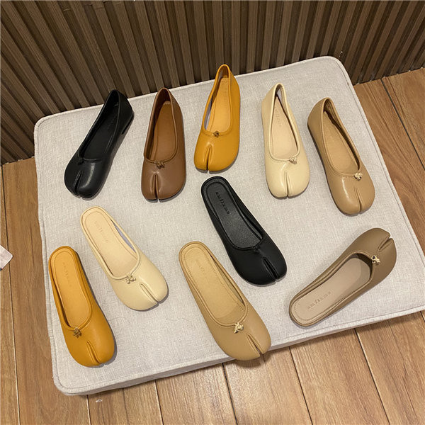 Pantofi casual dama din piele cu talpa plate in diferite culori