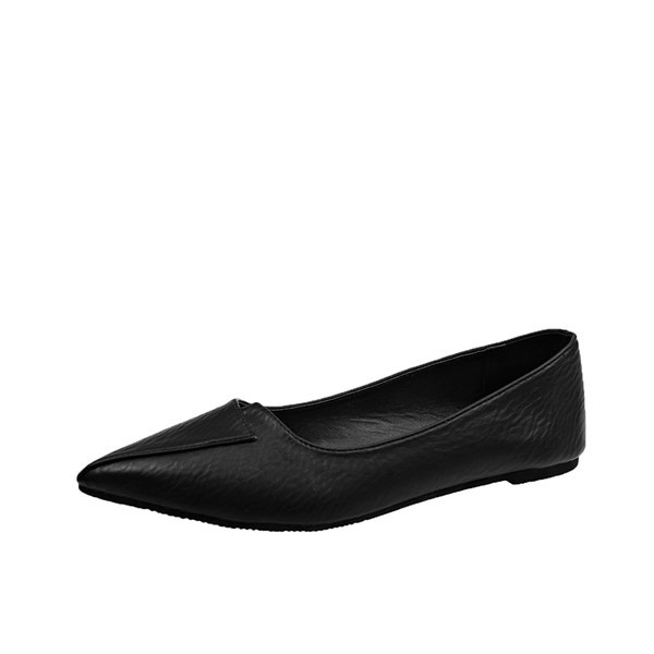 Pantofi casual ascutiti cu talpa plata din piele ecologica